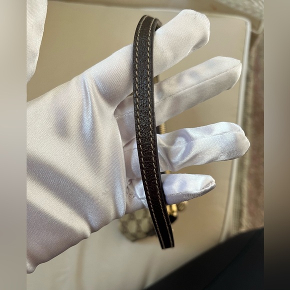 Gucci Canvas Bumble Bee Charm Pochette Shoulder Bag - Picture 8 of 11